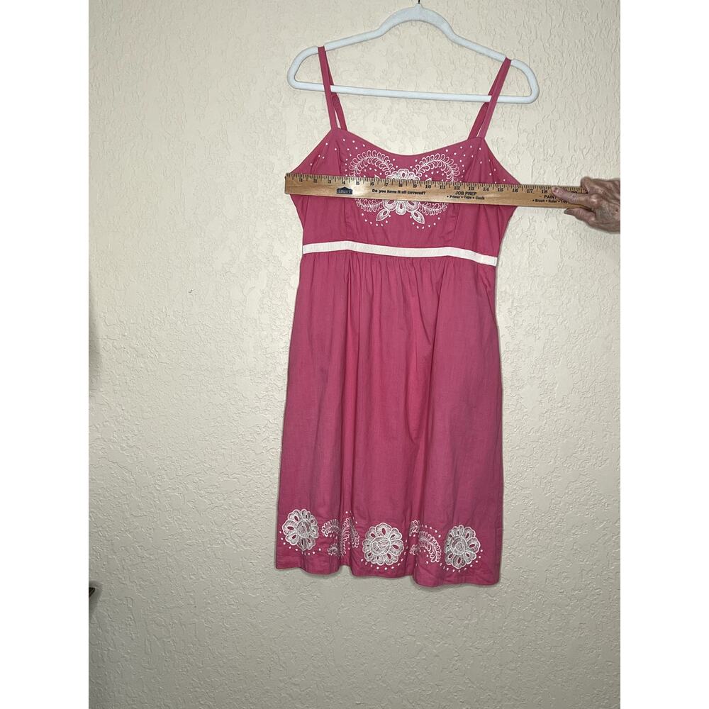 Moulinette Soeurs dess size 8 pink/white eyelet trim lined couquette, feminine - Picture 3 of 15